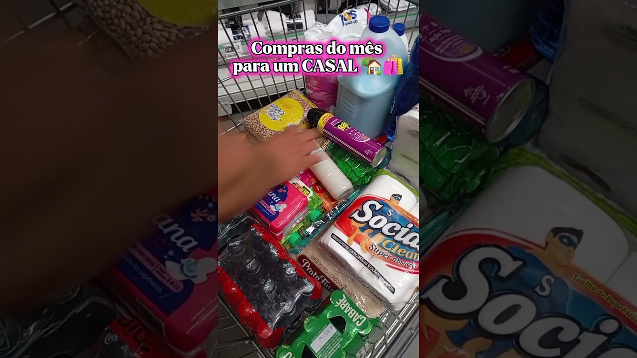 COMPRAS DO MÊS 🏡💖🙏🏻🛒 #compras #comprasdomês #mercado #reels #casal #donadecasa