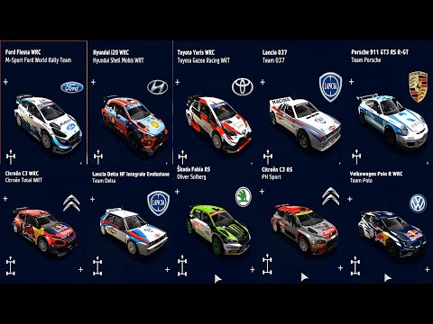 WRC 9 FIA World Rally Championship - All Cars | List (PC HD) [1080p60FPS]
