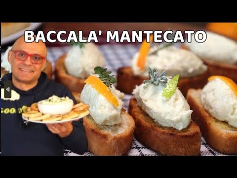 BACCALA' MANTECATO DELLE FESTE ricetta del baccalà mantecato
