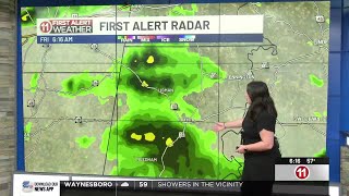 Heavy rainfall will move in this afternoon... Tori Alvarado's First Alert Weather Forecast 5/1/26