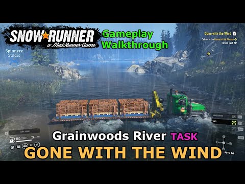 SnowRunner - Gone with the Wind | Grainwoods River Task - Wisconsin, USA - Phase 3