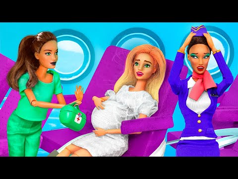 , title : '12 DIY Barbie Truques e Artesanatos / Grávida Boneca no avião
