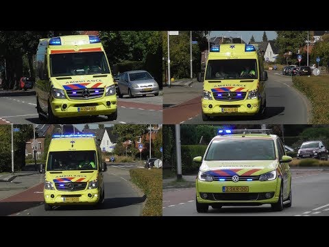 Verschillende Ambulances met spoed in Nijmegen