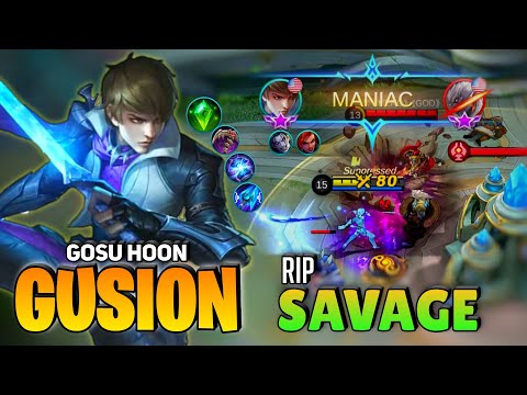 RIP SAVAGE! Gusion Smooth Combo [ Former Top 1 Global Gusion ] By Gosu Powersg - Mobile Legend