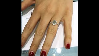 Oval Diamond Engagement Ring in White Gold Halo