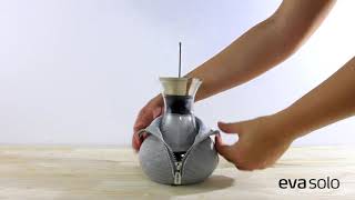 Изображение товара Чайник заварочный Tea maker в неопреновом текстурном чехле, 1 л, светло-серый