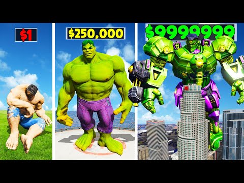 $1 to $1,000,000 HULK In GTA 5!