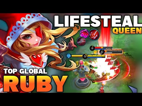 Lifesteal Queen ! Ruby Best Build 2021 | Top Global Ruby Gameplay | Ruby Mobile Legends✓