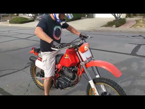 XR500R 1982 with 1981 CR450R swingarm. First ride.