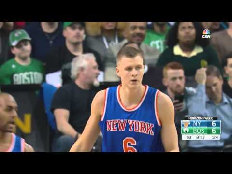 Kristaps Porzingis vs Boston Celtics 04.03.2016 (15Pts)