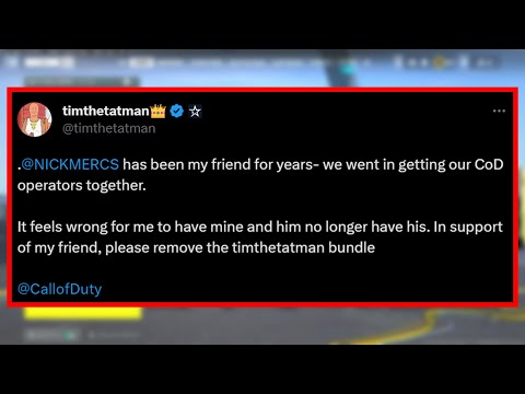 TIMTHETATMAN REMOVES HIS SKIN FROM COD TO SUPPORT NICKMERCS