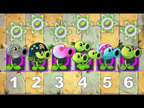 Every PEASHOOTER Level 1 vs Mummified Gargantuar  - Who Will Win - PvZ 2 Challenge