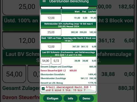 Überstunden Rechner
