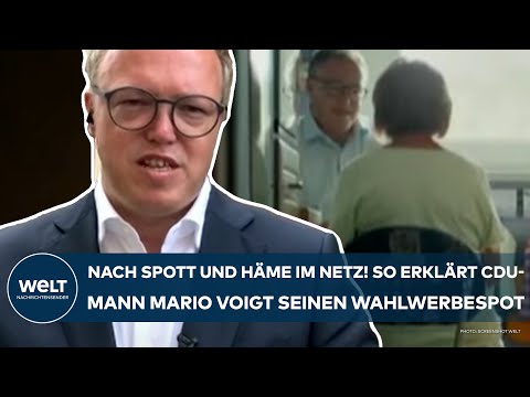 Video Thumbnail: MARIO VOIGT: Nach Spott und Häme im Netz! So erklärt der CDU-Spitzenkandidat seinen Wahlwerbespot