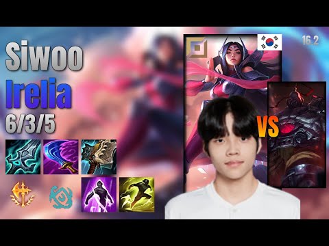 Siwoo Top Irelia vs Sion lol KR solo rank Full Game 16.2 | 시우 이렐리아 vs 사이온