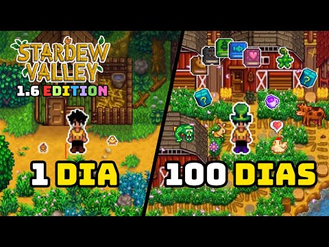 JOGUEI 100 DIAS DE STARDEW VALLEY 1.6 VIVENDO SÓ DE ANIMAIS