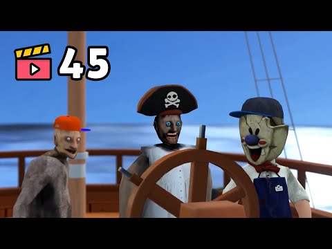 Granny Pirate vs Ice Scream vs Skeletons - funny horror school animation (Compilation #45)