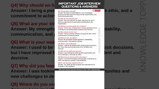 9 Most Important Interview Questions and Answers