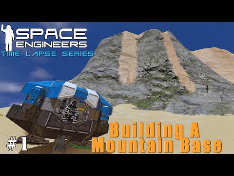 Space Engineers Time Lapse Series: Building A Mountain Base - Initial Dig EP1