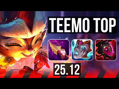 TEEMO vs CAMILLE (TOP) | Rank 3 Teemo, 7 solo kills, 12/2/8, 1100+ games | KR Challenger | 25.12