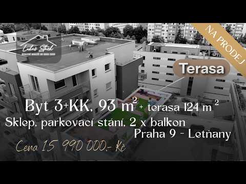 Video Byt 3+kk | Terasa 124 m² | 2 balkony | Parkovací stání | Letňany