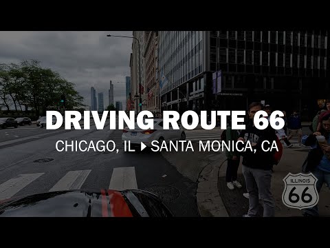 Entire Trip Driving Route 66 - Chicago to Santa Monica