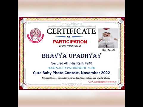 #1stcertificateofmylife #bhavya #shorts #cuteme