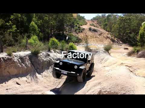 wrangler JK stock suspension vs Aev dualsport xt 2.5" compare 33s trail grapler