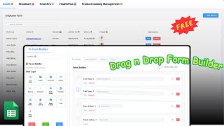 🚀 Free Drag-n-Drop Form Builder + CRUD App with Google Sheets & Apps Script