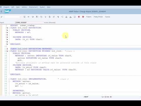 OO ABAP S3 Friends Class concept