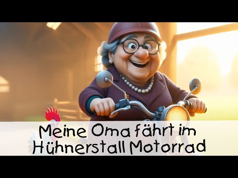 Meine Oma fährt im Hühnerstall Motorrad || KINDERLIEDER 3D