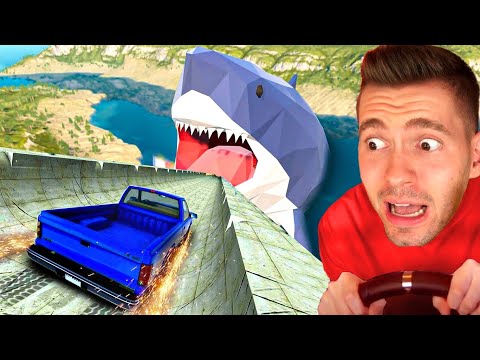 DESCI uma ladeira com TUBARÃO no BeamNG Drive