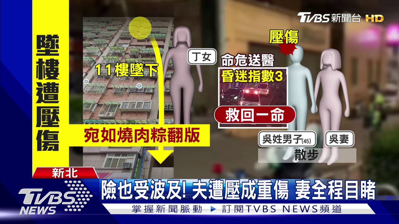 燒肉粽翻版！婦11樓墜落　路人遭壓命危