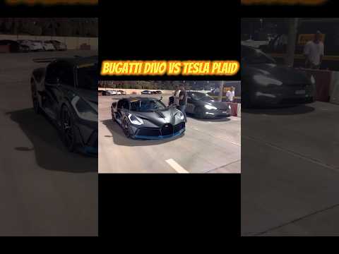 Thumbnail for 1500 horsepower bugatti divo vs Tesla’s 0 to 60 in 2.1 seconds… by Bugatti Divo