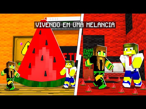 COMO VIVER DENTRO DE UMA MELANCIA NO MINECRAFT ! (ZERAMOS O JOGO)