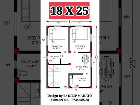 #18x25 House Plan !! 18 by 25 ghar ka naksha #shorts #building_plan #engineer_mahato #viral