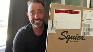 Video thumbnail for Squier Classic Vibe 70’s FSR Stratocaster (Vintage white) unboxing. Bought another one #130 guitars by The Novice Noise Maker