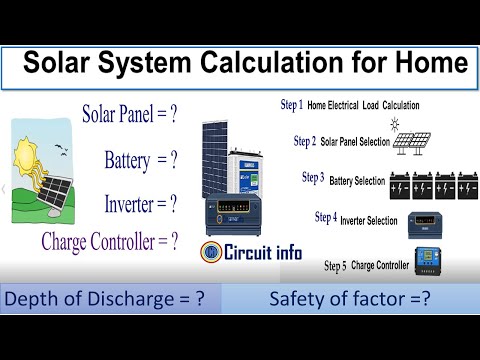 Solar System Calculation For Home / DOD/ Safety Factor l Solar System Calculation @CircuitInfo