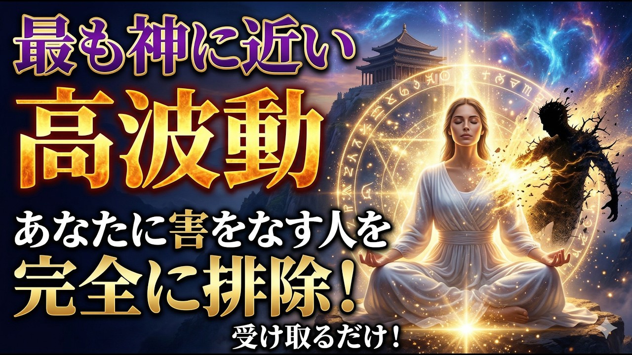 最も神に近い高波動をを受け取ることで、あなたに害をなす人を完全に排除できます