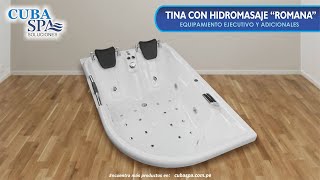TINA HIDROMASAJE ROMANA 180*120 CM | CUBA & SPA SOLUCIONES
