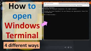 4 ways to open Windows Terminal