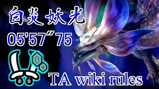 【MHR:SB switch】白炎妖光 タマミツネ希少種 双剣ソロ TA wiki rules 05'57"75 / Violet Mizutsune Dual Blades Solo