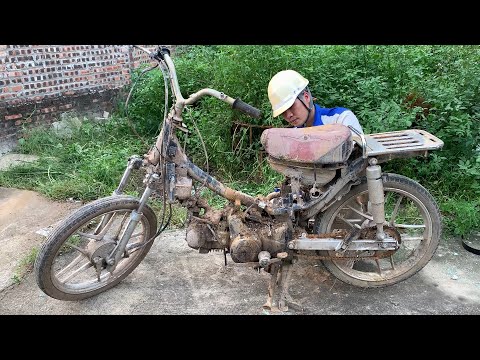 Complete Restoration of Old Honda Super Cub C50  That Have Been Severely Damaged - Restoration Skill