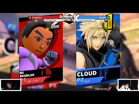 Domino Effect X [SSBU Singles] - FireThePyro (Mii Brawler) vs. King Kila (Cloud)
