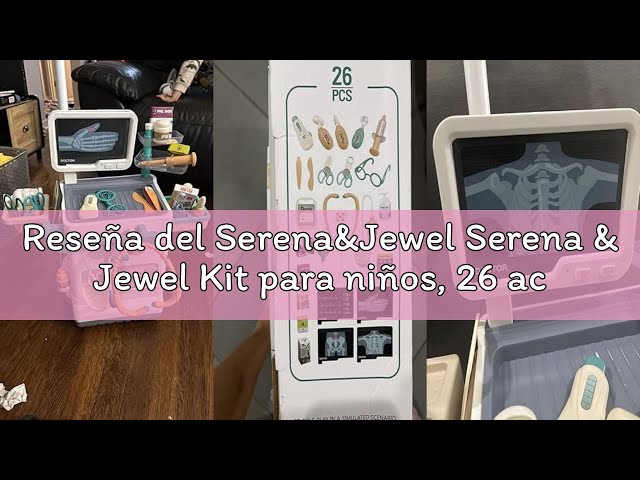Vídeo relacionado con Serena & Jewel - Kit médico para estación médica de simulación para niños, juego 2 en 1, kit médico con mesa de pie y carrito
