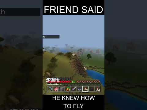 INSANE!! My Friend FLIES in Minecraft?!