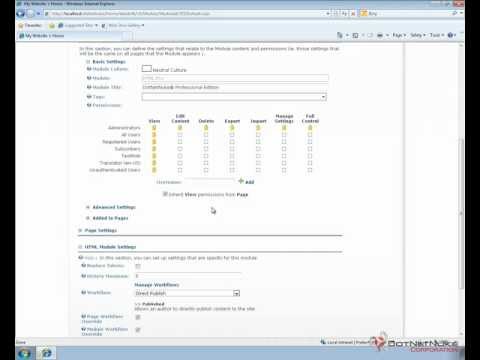 DotNetNuke Permissions Grid Overview