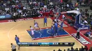 preview picture of video 'Drummonds Putback   Oklahoma City Thunder Vs Detroit Pistons   11   12   2012   NBA 2012   13'