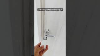 how to Open a bathroom door with a lock