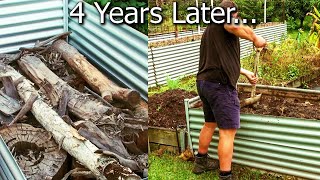What Happens When You Bury Logs in the Veggie Garden Raised Bed?